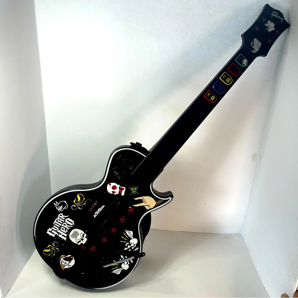 Guitar Hero Gibson Wireless Controller For Sony PS3 Powers On No Dongle